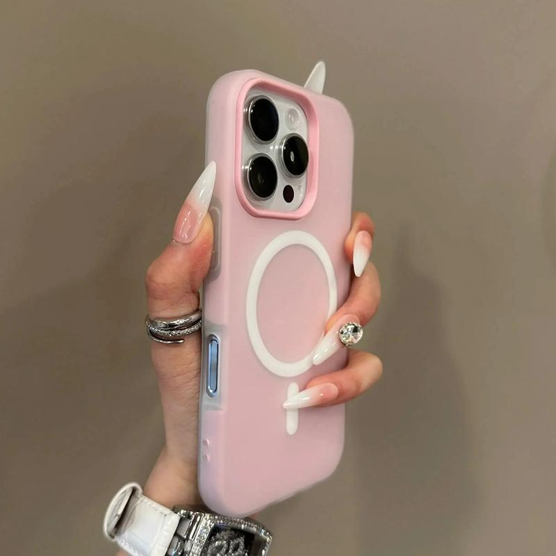 Роскошный чехол Magsafe 2 в 1 конфетного цвета для iPhone 16 15 14 Plus 13 11 12 Pro Max Магнитная беспроводная зарядка Бампер Матовая крышка