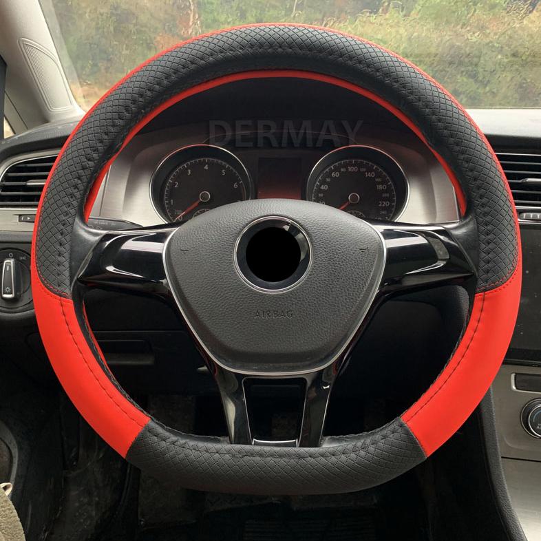 9 цветов чехол на руль автомобиля из искусственной кожи для Volkswagen VW Golf 7 MK7 R Gti Accesorios Para