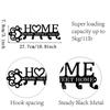 5 Hooks Sweet Home Metal Keys Hooks Wall Hanger Coat Hooks Towels Racks Home Decor for Living Home Office Wall Art DIY Hritis