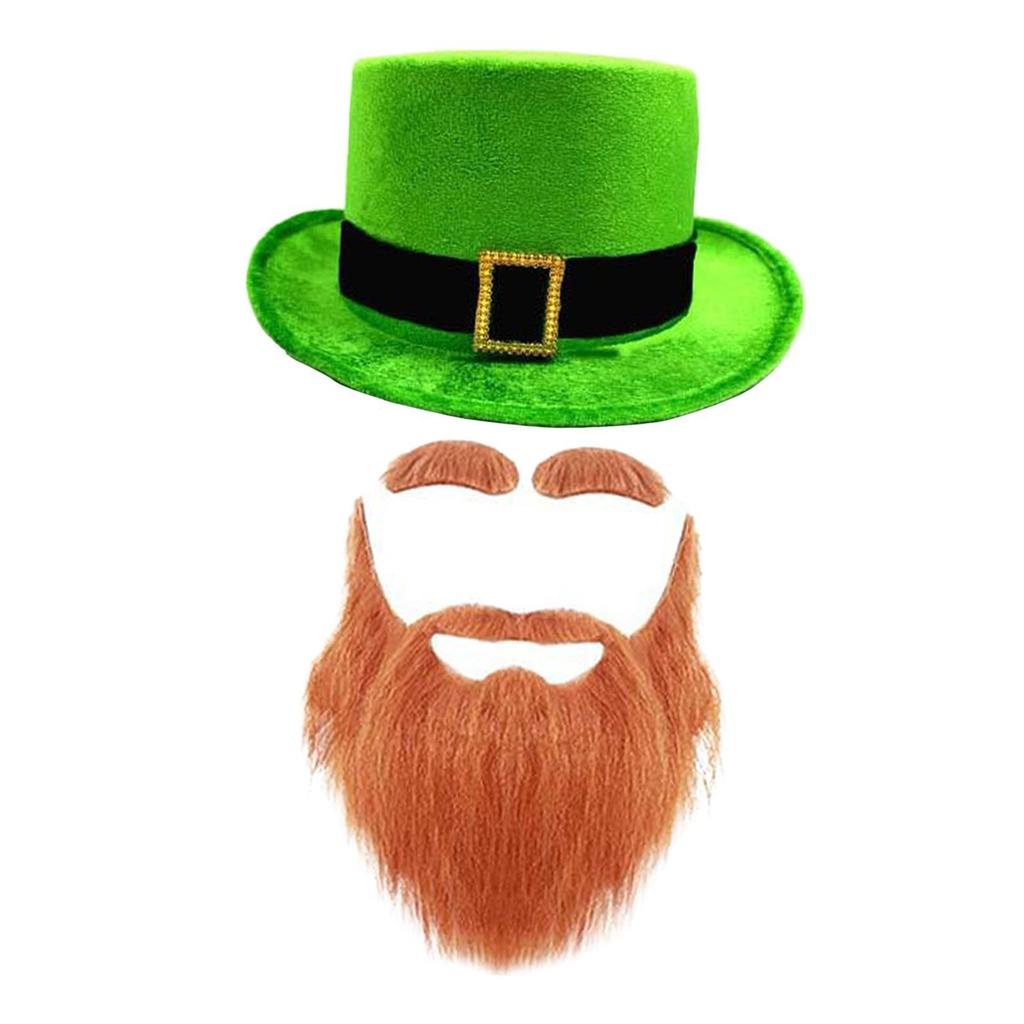 ST. Patrick's Day Hat Creative Top Hat ST Patrick's Day Hat with Beard for Party
