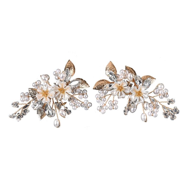 2 шт. Хрустальные зажимы для обуви Свадебные пряжки для обуви Невесты Стразы Цветы для обуви для Вечеринки Декор Свадебное ремесло Аксессуар