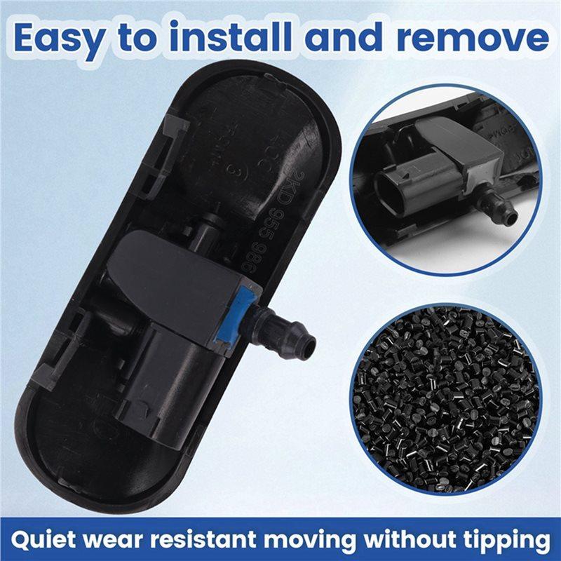 New-2X 2KD985955 Heated Front Windshield Washer Nozzle Jet For VW Tiguan Amarok Scirocco Passat B6 B7 Jetta Tiguan Golf MK5