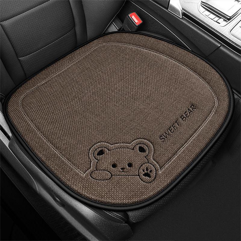 1Pcs Breathable Cartoon Bear Car Seat Cover Non-Slip Cushion for Women's Protection