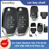 3 Buttons Folding Remote Car Key Shell Housing Case Replacement Fob Cover For SAIC MAXUS Pick Up T60 T70 G10 EV30 For LDV V80 V9
