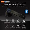 Дверной замок Tuya со сканером отпечатков пальцев, бесключевой дверной замок, интеллектуальная дверная ручка 4 в 1 с паролем/умным приложением/отпечатком пальца/резервными ключами