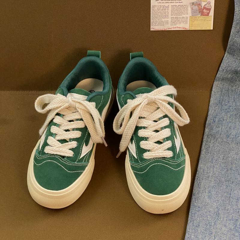 2024 Новые Кроссовки Женские Платформа Замшевые Красные Женские Вулканизированные Туфли Повседневные Женские Туфли На Плоской Подошве Зашнурованные Женские Спортивные Кроссовки Холщовая Обувь