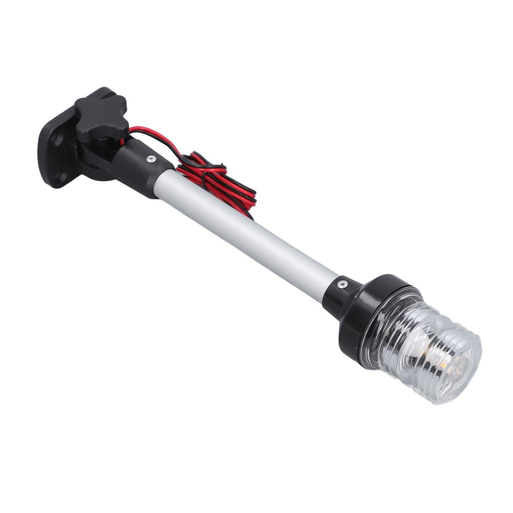 Кормовой фонарь для лодки, светодиодный, 12 дюймов, складной, всесторонний, 360 градусов, навигационный, якорный фонарь для рыбалки с понтона