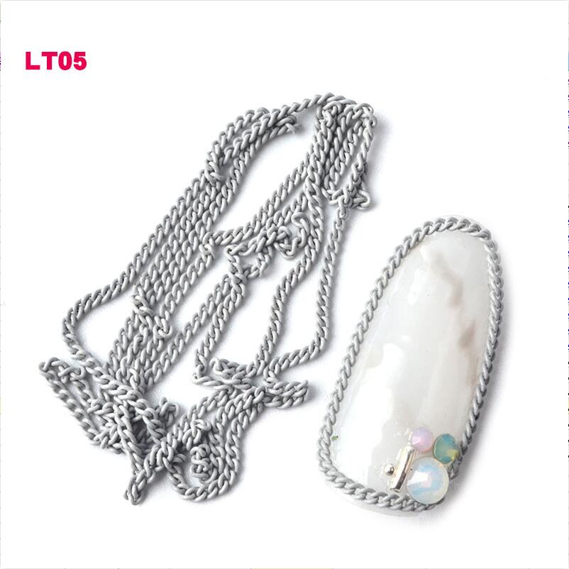 Ultra-Fine Nail Art Chain Metal Chain Zipper Nail Jewelry Nail Art Decoration 12 Colors