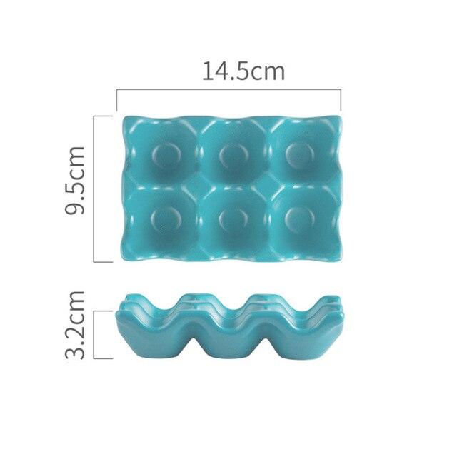 Hi Nordic 6 решеток держатель для яиц керамический противоскользящий ящик для яиц лоток для хранения в холодильнике