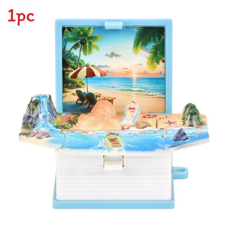 Брелок-брелок 3D Pop-Up Puzzle Book с сценой крепости для снятия стресса и в качестве креативного подарка