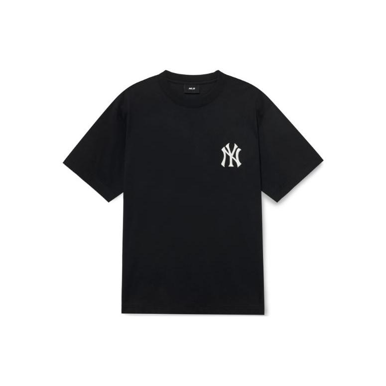 MLB New York Yankees T Shirts Unisex Black Crew Neck Moderate Straight Fit 3ATSU2033-50BKS