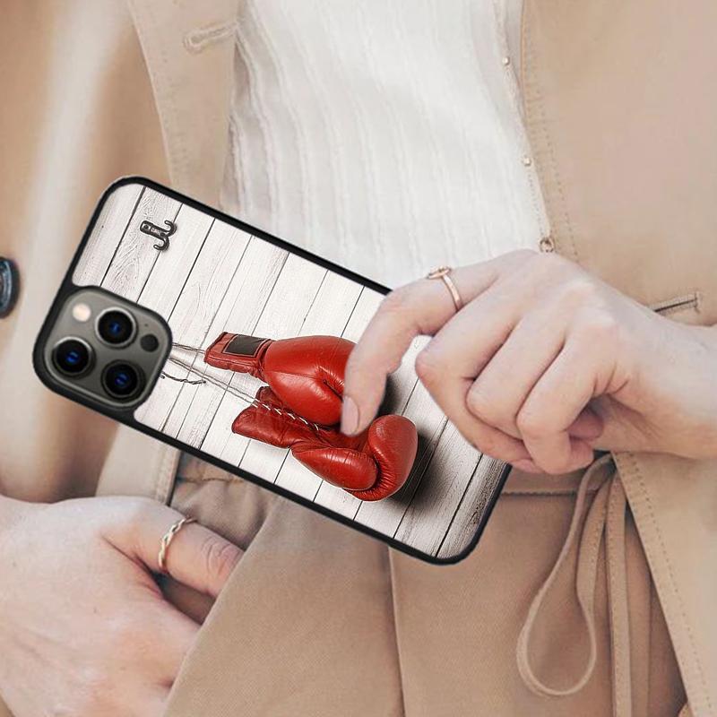 Боксерские перчатки Магнитный чехол для телефона ДЛЯ APPLE iPhone 17 Air 16 14 13 12 Pro Max 15 Plus Беспроводная зарядка С чехлом MagSafe
