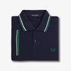 Fred Perry [M3600] Рубашка Fred Perry с двумя полосками - Темный уголь/Светлый экрю/Зеленая этикетка Afpm2513600-Y30