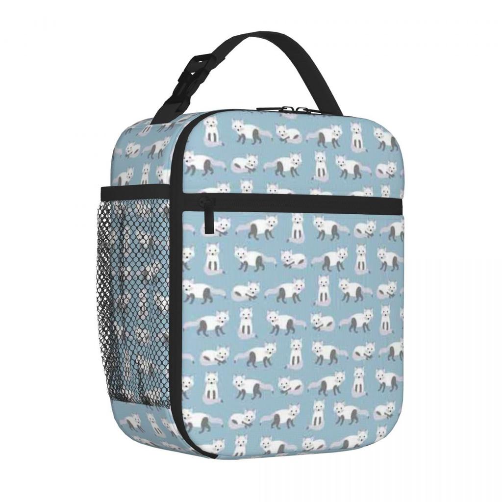 Bestselling Arctic Fox Pattern Oversized Adjustable Strap Lunch Bag Corporate Lunch Lunch Handbag