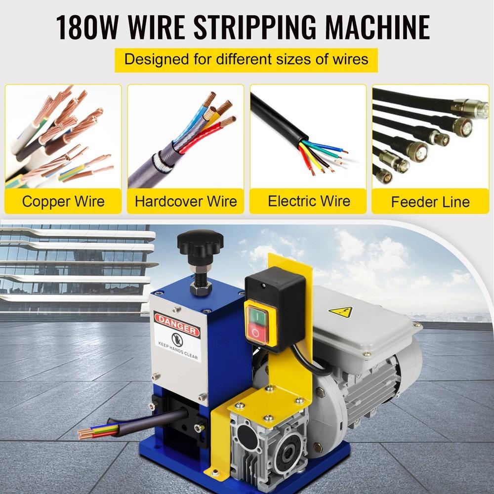 SIHAO Cable Wire Stripping Machine 1.5-25mm Automatic Electric Wire Stripping Machine Portable Scrap Cable Stripper w/ One Blade