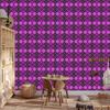 Purple checkered wallpaper, purple background for living room and bedroom 50x1000