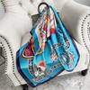90cm *90cm Design Scarf Lady Shawl Printed Silk Felt Headscarf Scarf Lady Headscarf Square Scarf Lady Wrap Scarf 2021
