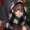 Korean Winter Cashmere Scarf Casual Checkered Scarf Fashion Men's Striped Plaid Scarf  Male