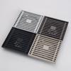 Factory Price square 4 Inch Commercial Concealed Tile Insert Brass Gray Black Floor Drain