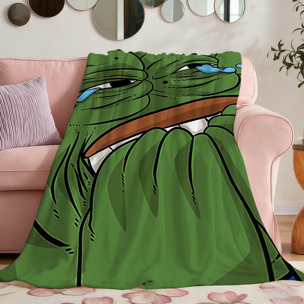 P-PepeS-ES Лягушка Забавная Одеяло Мягкое Теплое Пушистое Плед Супер Детские Игрушки Кровать Диван Машина Колыбель