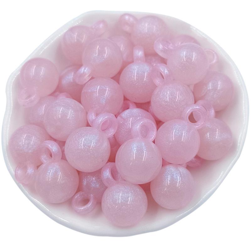 Material Round Pendant Charms Bowknot Rabbit Flat Love Heart Beads 10Pcs Fluorescent Handmade DIY Jewelry Accessories Arcylic Fashion Accessories