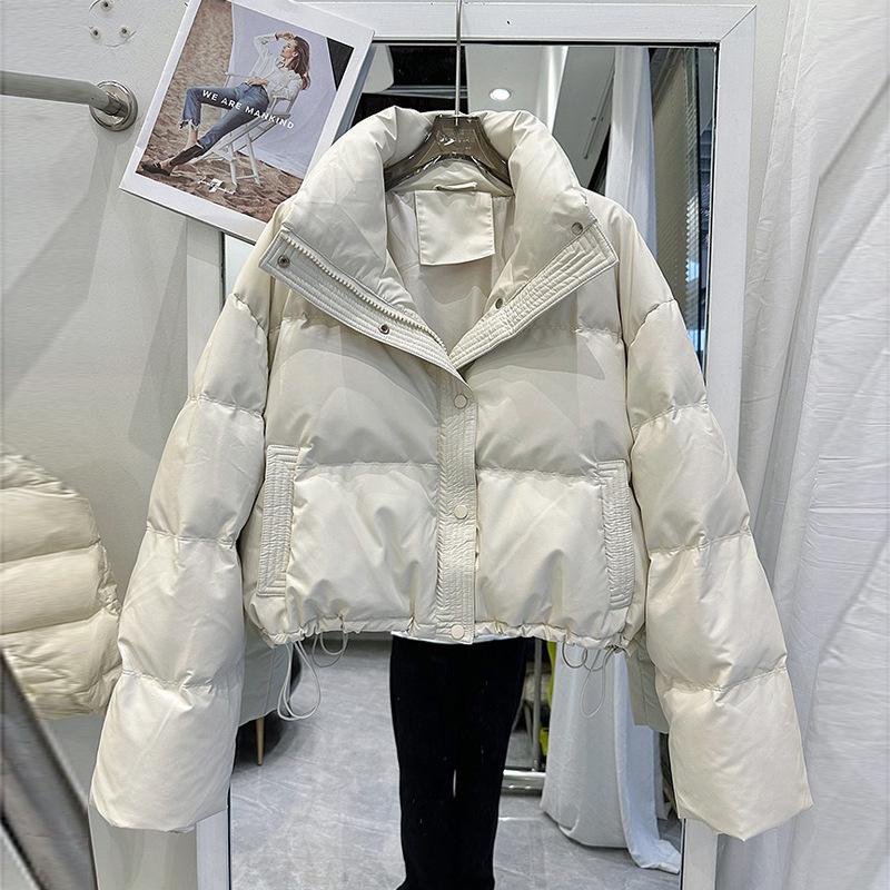 Anti-season pu leather down cotton-padded clothes women's short new winter cotton-padded clothes bread clothes small cotton-padded jacket