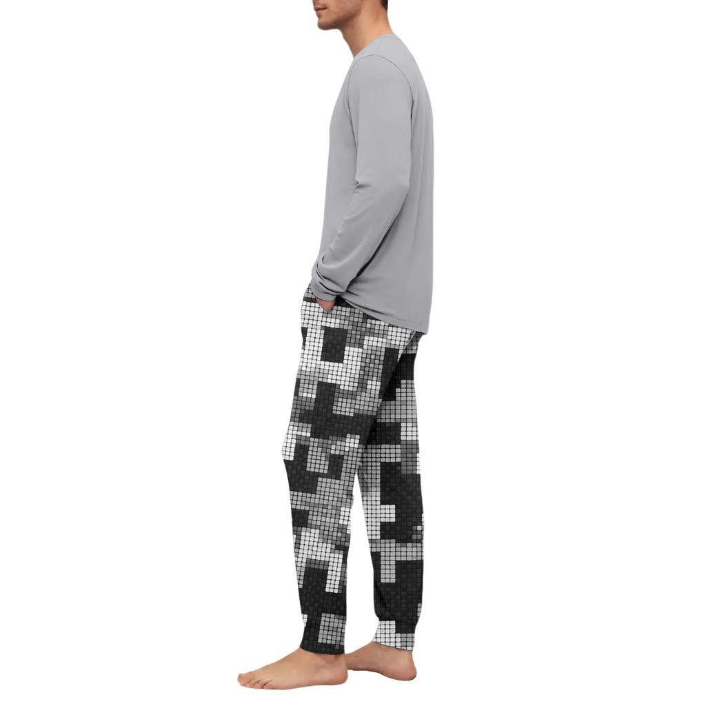 Men's Pajama Set, Long Sleeve And Long Pants, Two-piece Set