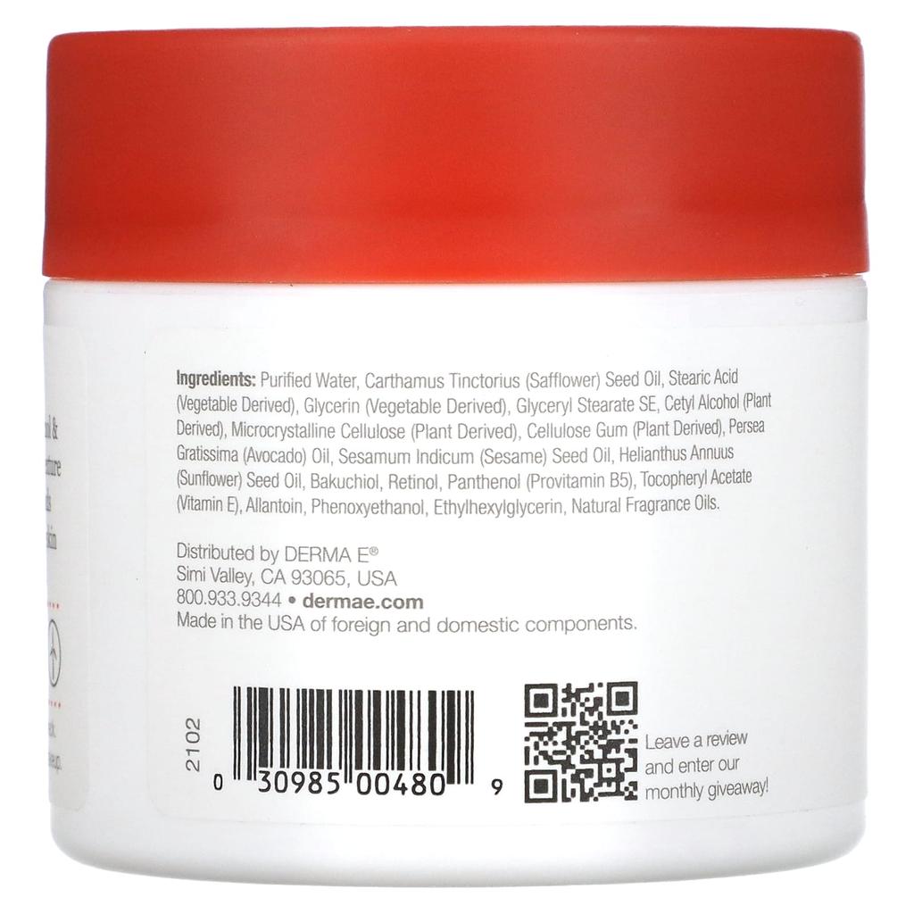 Derma E Крем для разглаживания морщин и обновления кожи, 113 г (4 унции)