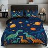 3Pcs Cartoon Dinosaur Pattern Printed Bedding Set, 1*Quilt Cover+2*Pillowcase, Suitable For King Bed, Single Bed For All Seasons
