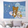 RRilakkuma Cartoon Anime Printed Large Wall Tapestry Art Science Fiction Room Home Decor Decor Blanket