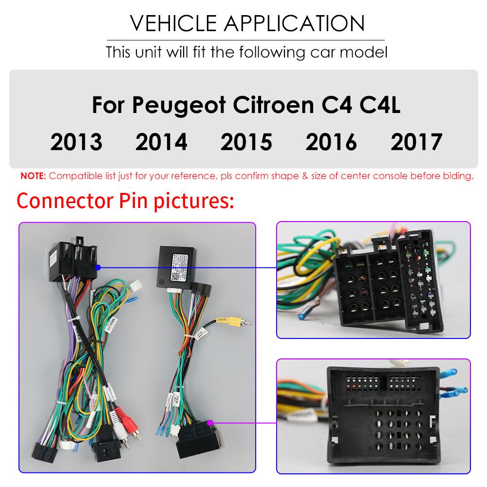 Hizpo 8G 128G 2Din Android 12 Автомобильный радиоприемник для Citroen C4 2 B7 2013 2014 2015 2016 Мультимедийный видеоплеер Стерео RDS Nav GPS Bluetooth RDS DSP DVR Cam