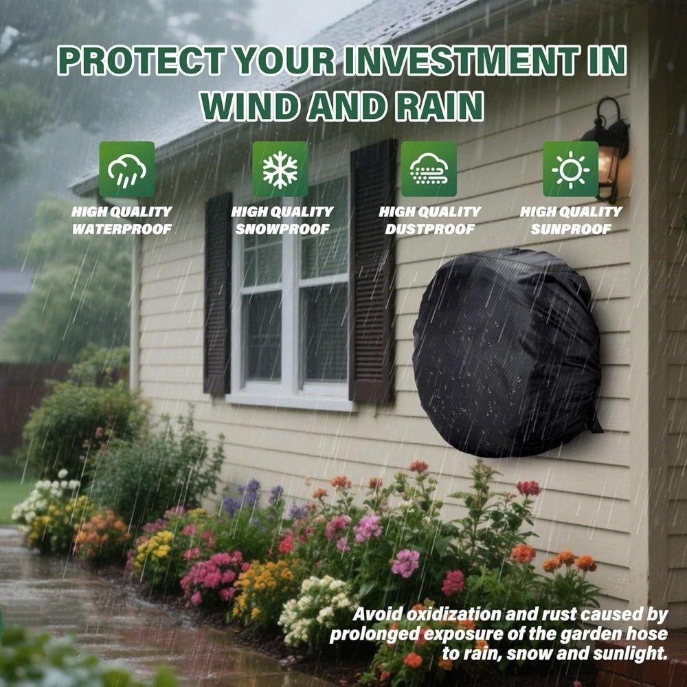 Oxford Fabric Hose Protector Breathable Garden Hose Protector Flexible Fit Hose Reel Cover Patio