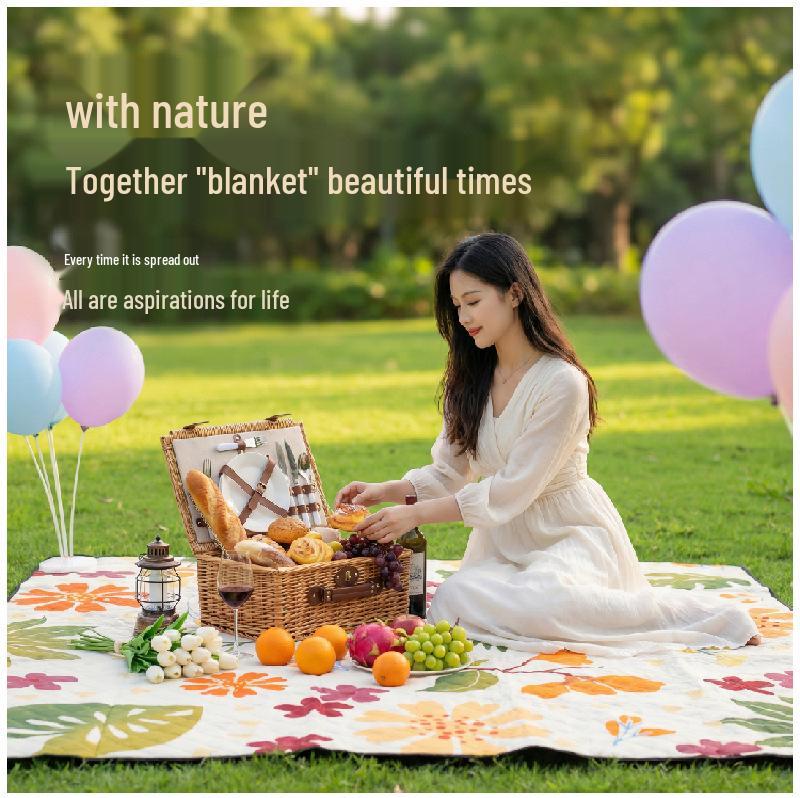 Oversized Waterproof Beach & Picnic Mat - Foldable, Thickened PEVA for Outdoor Use