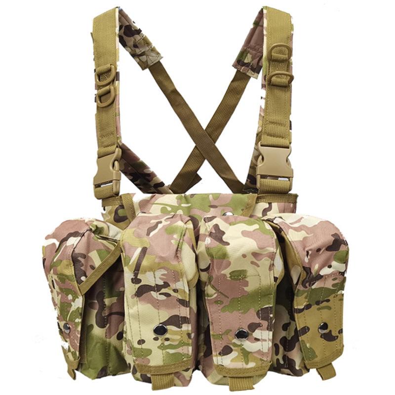 AK Bellyband Tactical Vest + Field Camouflage Combat Vest + Molle Multifunctional Vest Tactical Equipment