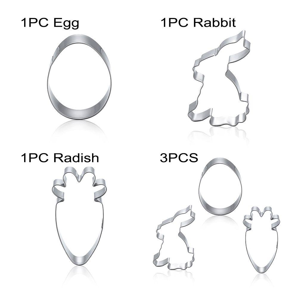 Egg Baking Pastry Tool Stainless Steel Easter Cookies Cutter Cake Mold Biscuit Mould Easter Rabbit