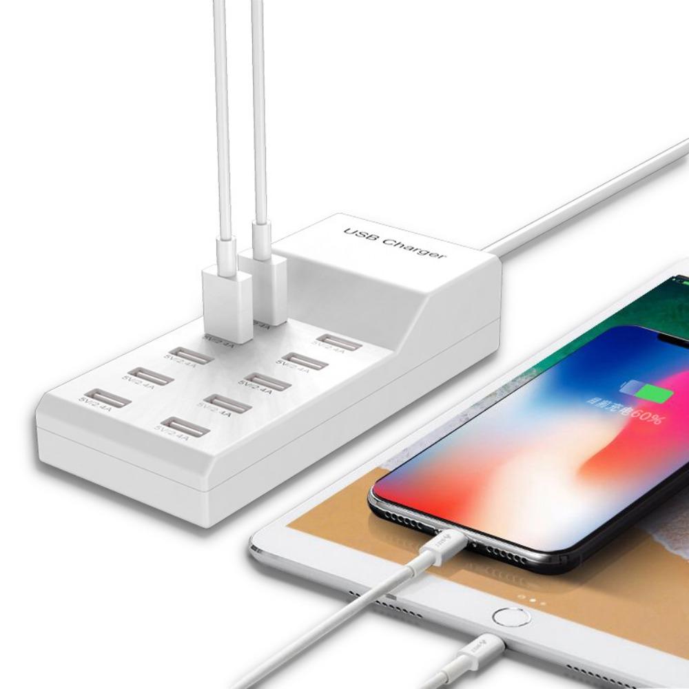 Многопортовое USB-зарядное устройство Быстрая зарядка 50 Вт Зарядная головка Зарядное устройство для мобильного телефона Часов Подходит для Apple Huawei
