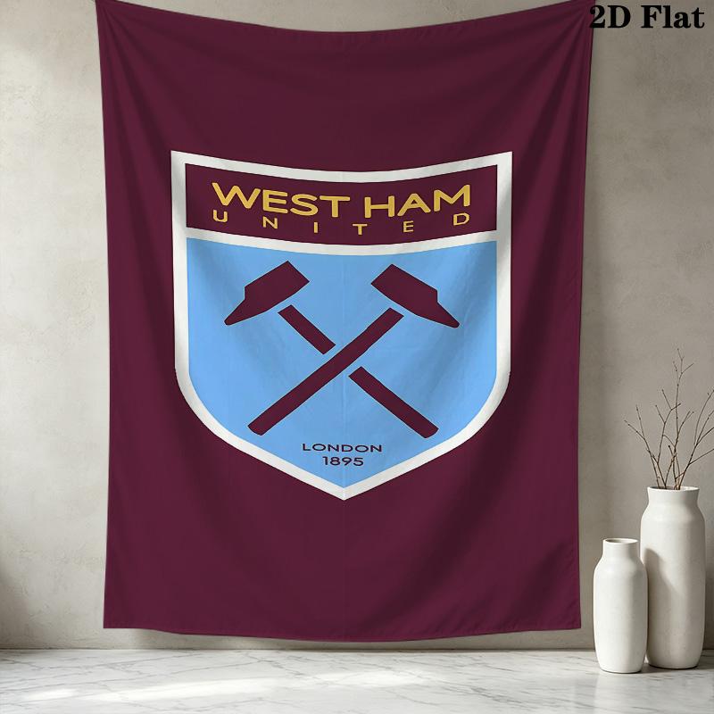 West Ham Wall Tapestry Aesthetic Wall Hanging Printed Fabric Blanket Decorative Tapestries For Bedroom Living Room Home Decor