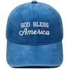 Вышитая бейсболка 'God Bless America' Винтажная папина кепка Повседневная солнцезащитная кепка для мужчин и женщин, европейская и американская