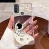 Для Motorola Moto E40 / Moto E30 / Moto E20 Чехол Прозрачный Силиконовый Желе Мягкий ТПУ Задняя Крышка Милый Кролик Кошка Динозавр Чехлы для Телефона
