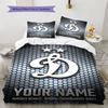 Name Custom FC Dynamo Moscow Pattern Bedding Set Quilt Cover Pillowcase Home Decor Gift (1 * duvet cover + 2 * pillowcase, without core)