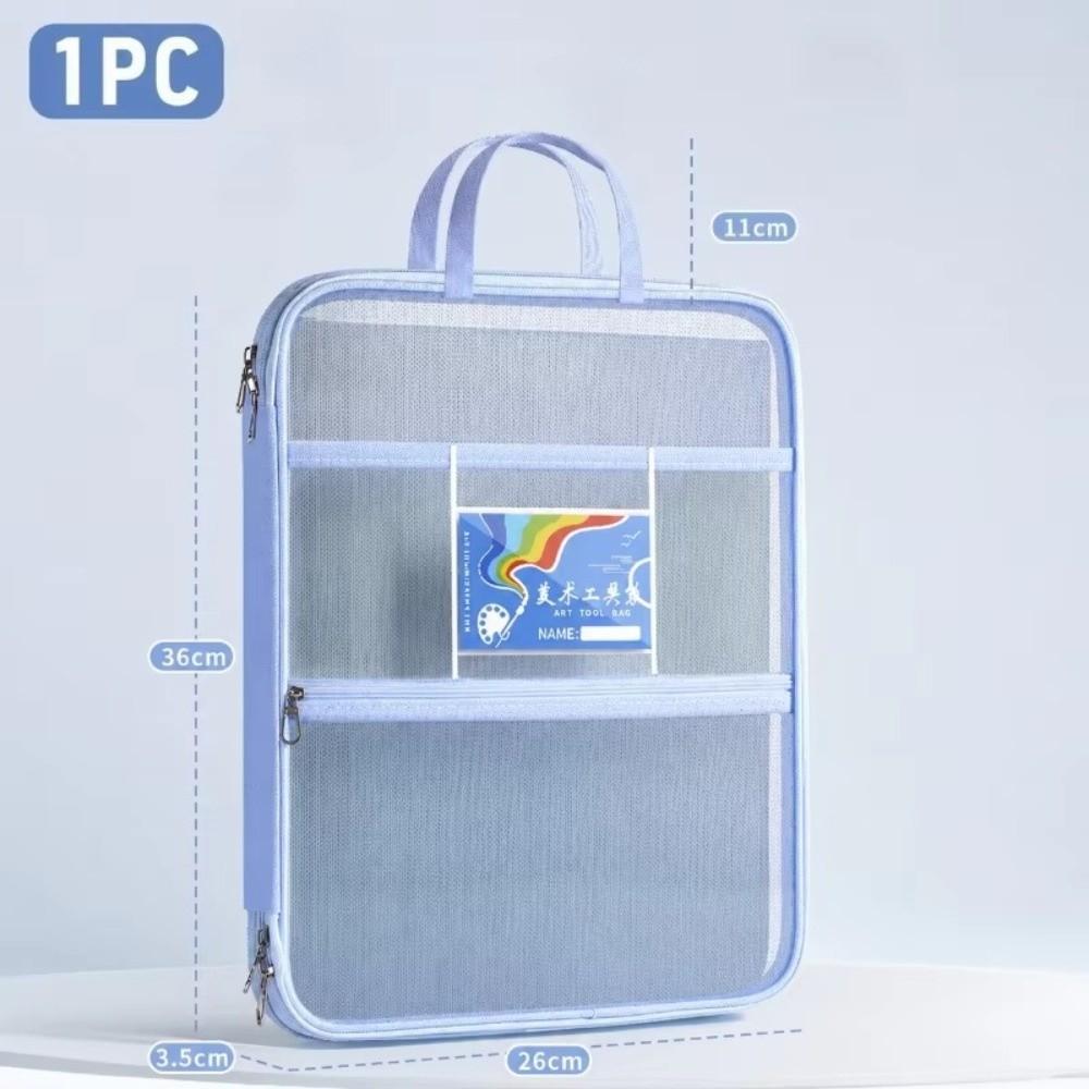 A4 Document Bag Transparent Paper File Pouch Portable Handheld Folder Paper Storage Bag