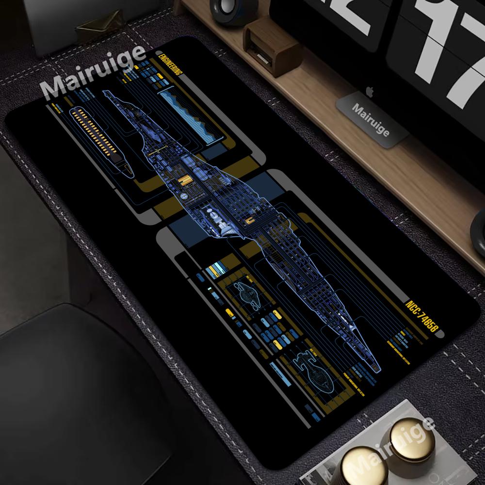 Блокнот с чертежом Starship Настольный коврик Коврик для мыши Игровой Компьютерный шкаф Star Trek Игровые Офисные аксессуары Клавиатура Аниме Расширенный Большой