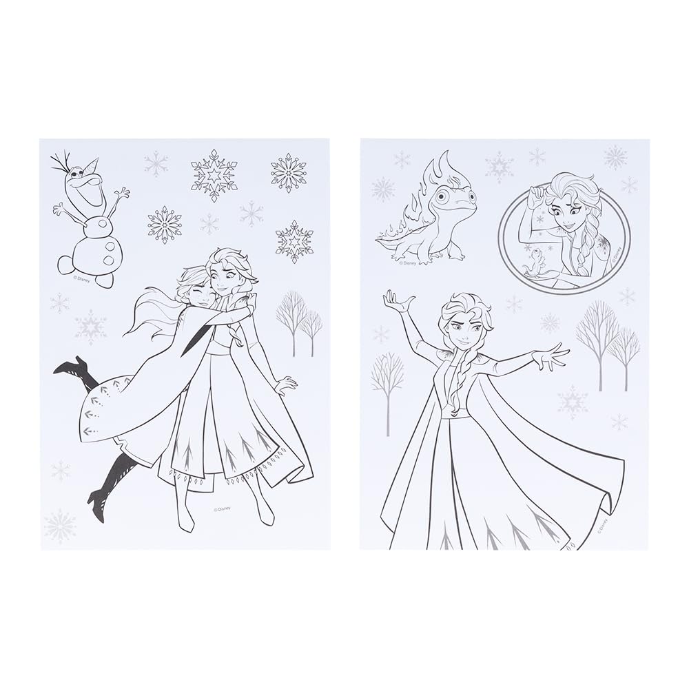 Stationery Disney Coloring Book Stickers Color and Decorate Frozen 7350044A Sun-Star & - -