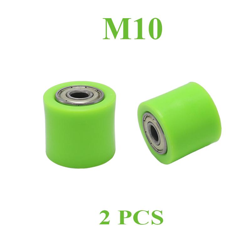 2pcs/1pair 8/10mm Wheel Tensioner Guide Drive Chain Roller Pulley For ATV CRF CR XR Enduro Motorcycle Motocross Dirt Bike