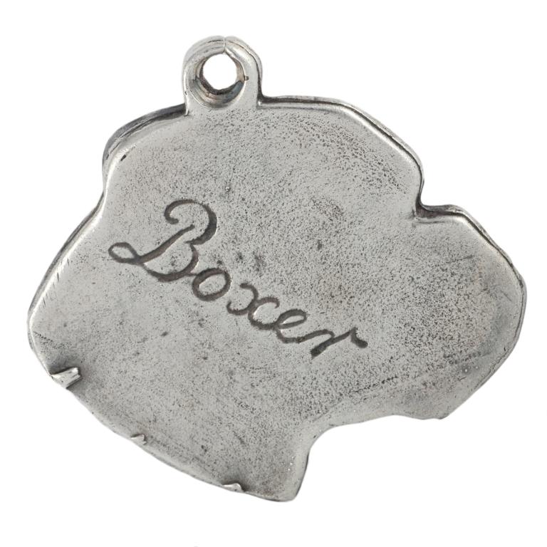 Boxer, German Boxer III - Necklace with dog, silver-plated pendant for dog fan, unique jewelry by Art-Dog brand