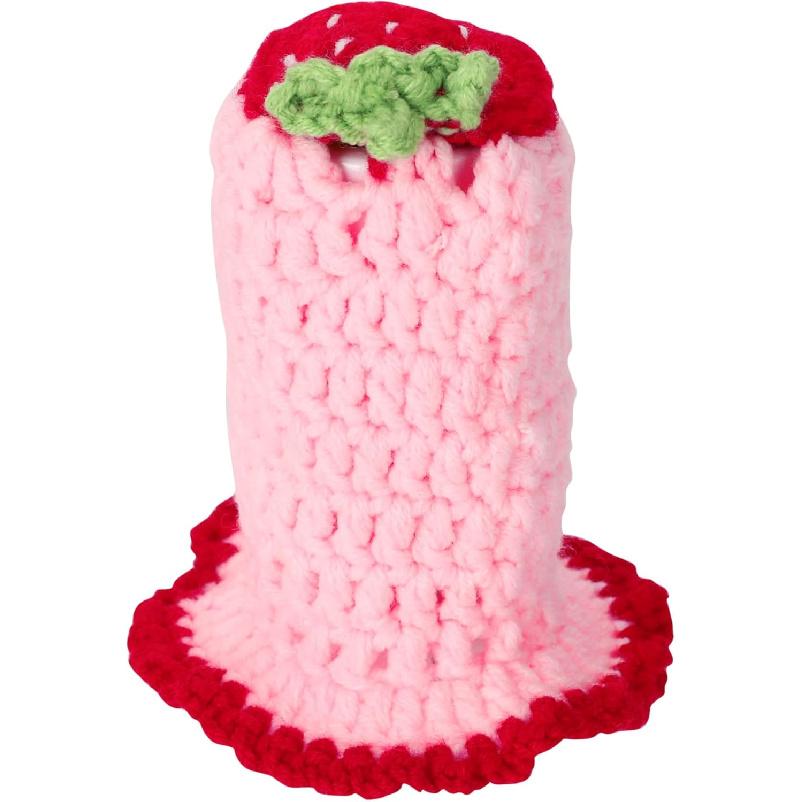 Вязаный чехол на ручку переключения передач, Универсальный милый ручной работы клубничный бохо автомобильные аксессуары для женщин, Чехол на ручку переключения передач, Автомобильный интерьер, Подходит для автомобиля