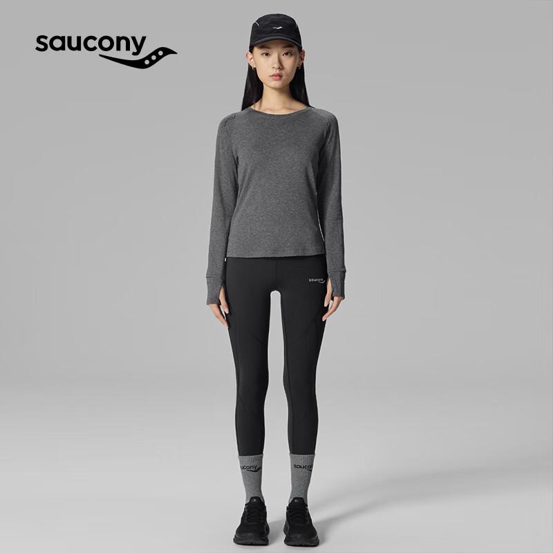 Saucony Men's Merino Wool Blend Long Sleeve Crew Neck Tee