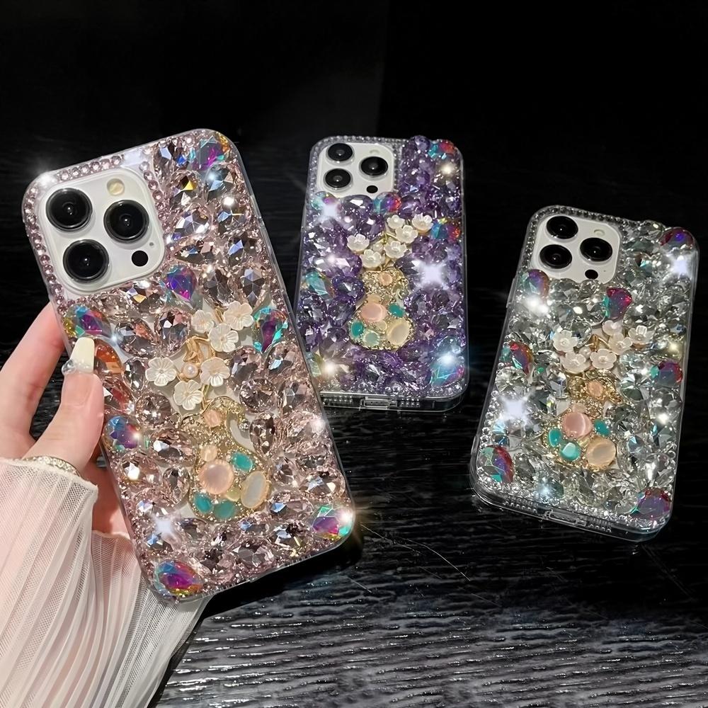 Glitter Rhinestone Phone Case For OPPO Realme P3 Pro Ultra P3X P1 5G Bling Crystal Floral Gem Cover