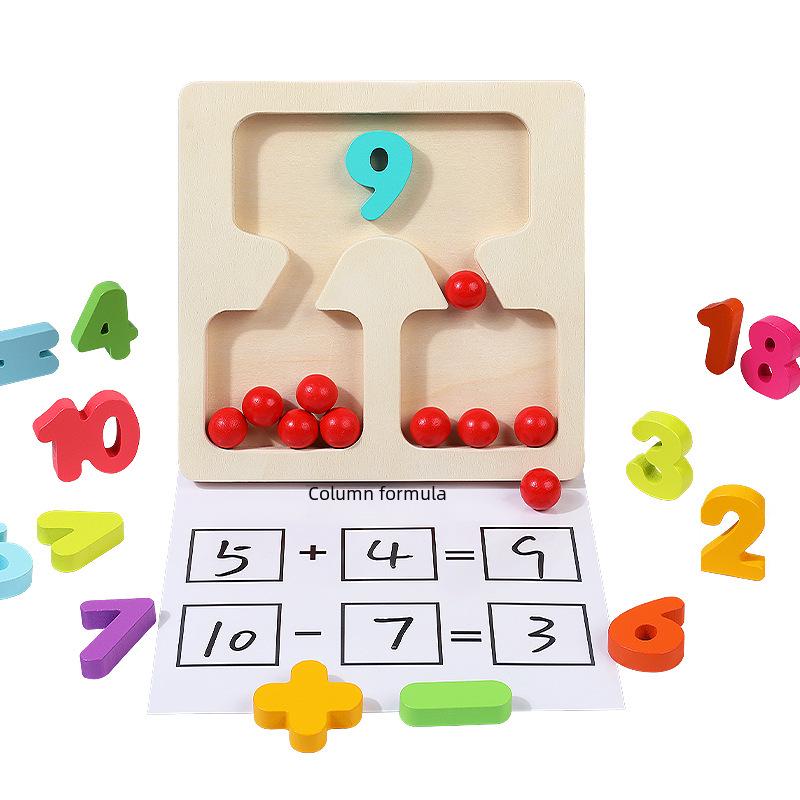 Деревянные пособия по обучению сложению и вычитанию Монтессори – образовательный инструмент для развития логического мышления и арифметических навыков у детей.
