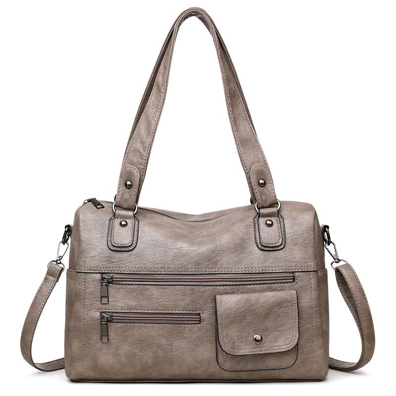 New Autumn and Winter Mother Bag Soft Leather Texture European and American Versatile One-shoulder Crossbody Bag Women's Backpack